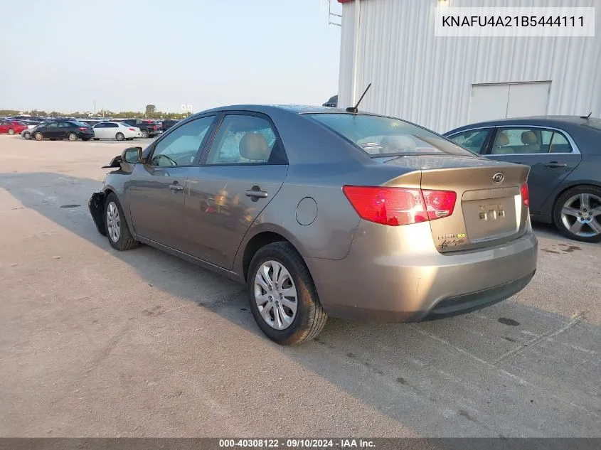 KNAFU4A21B5444111 2011 Kia Forte Ex