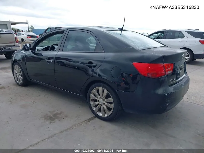 KNAFW4A33B5316830 2011 Kia Forte Sx