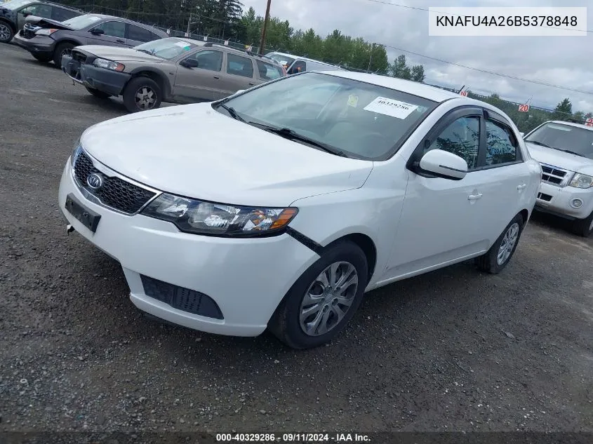 2011 Kia Forte Ex VIN: KNAFU4A26B5378848 Lot: 40329286