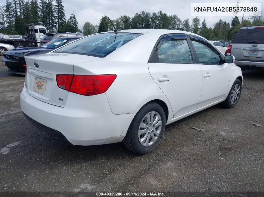 2011 Kia Forte Ex VIN: KNAFU4A26B5378848 Lot: 40329286