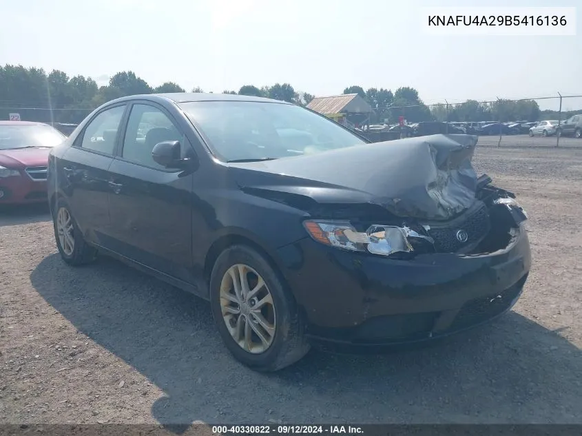 2011 Kia Forte Ex VIN: KNAFU4A29B5416136 Lot: 40330822