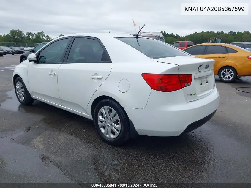 KNAFU4A20B5367599 2011 Kia Forte Ex