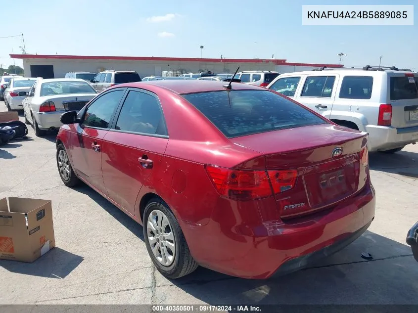 2011 Kia Forte Ex VIN: KNAFU4A24B5889085 Lot: 40350501