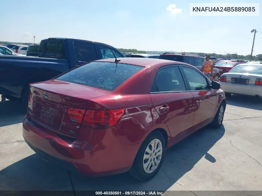 2011 Kia Forte Ex VIN: KNAFU4A24B5889085 Lot: 40350501