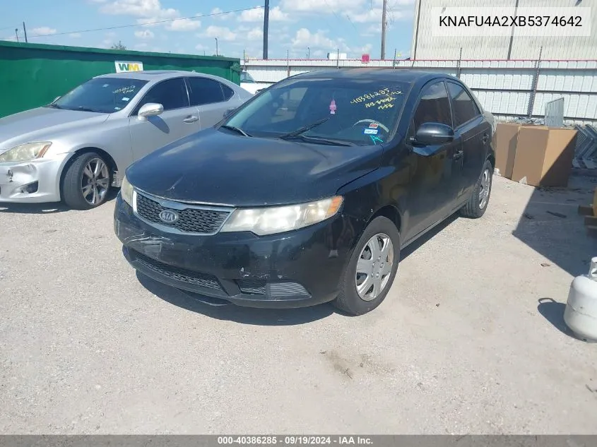 KNAFU4A2XB5374642 2011 Kia Forte Ex