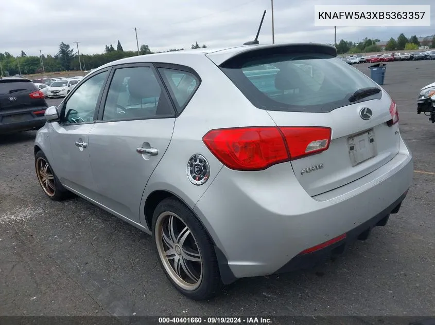 2011 Kia Forte Sx VIN: KNAFW5A3XB5363357 Lot: 40401660