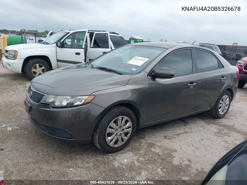 KNAFU4A20B5326678 2011 Kia Forte Ex