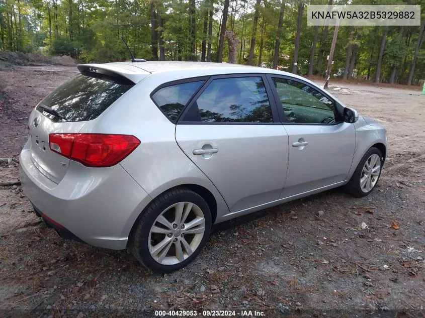 2011 Kia Forte Sx VIN: KNAFW5A32B5329882 Lot: 40429053