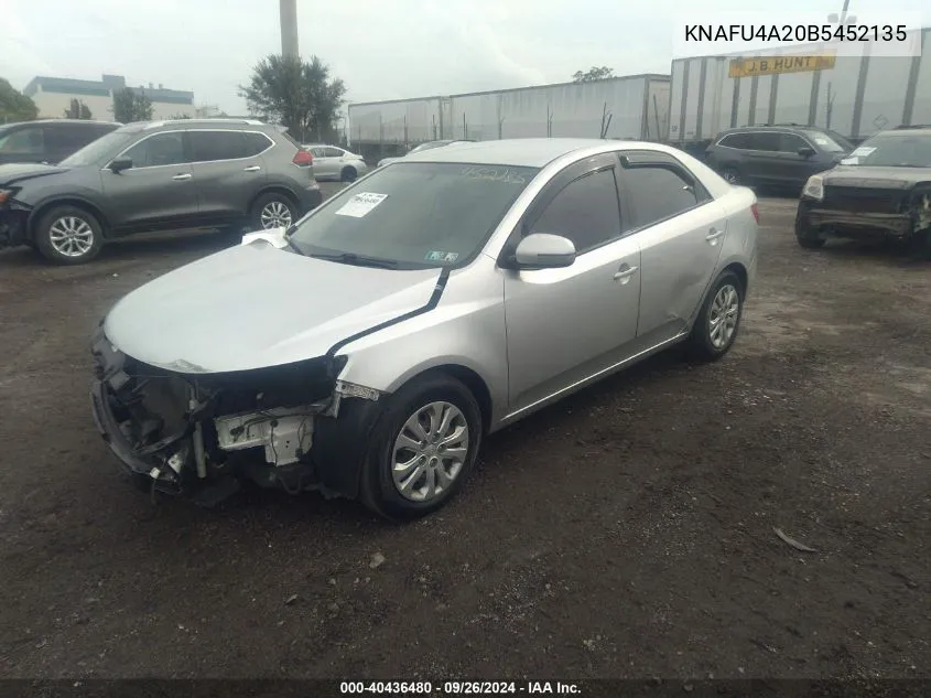 KNAFU4A20B5452135 2011 Kia Forte Ex