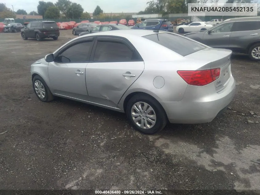 2011 Kia Forte Ex VIN: KNAFU4A20B5452135 Lot: 40436480