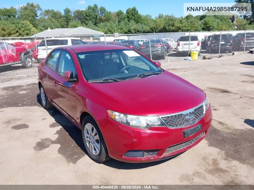 KNAFU4A29B5887395 2011 Kia Forte Ex