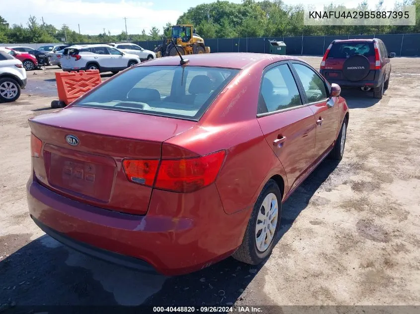 KNAFU4A29B5887395 2011 Kia Forte Ex