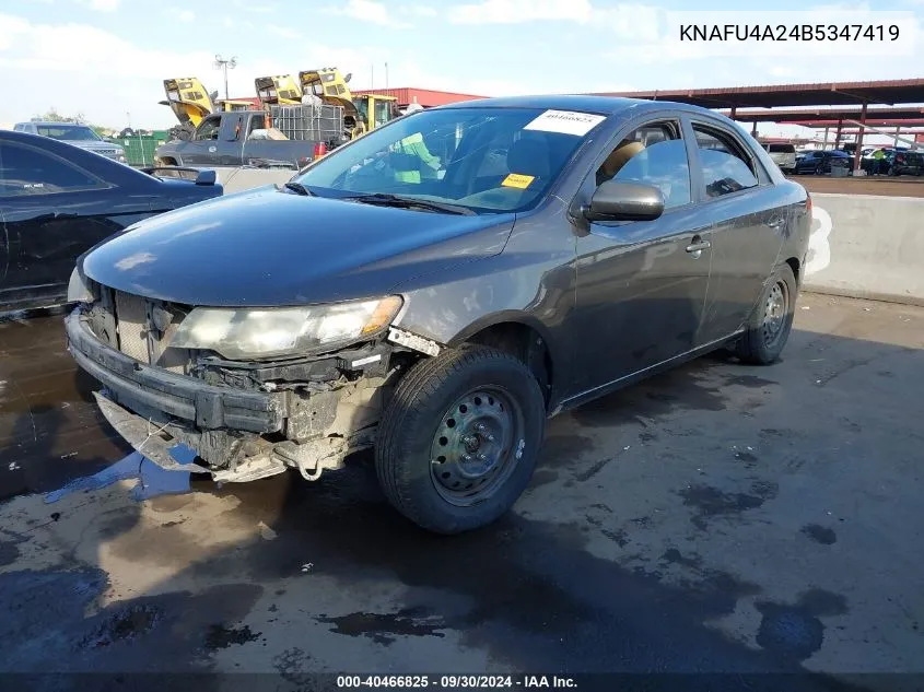 KNAFU4A24B5347419 2011 Kia Forte Ex