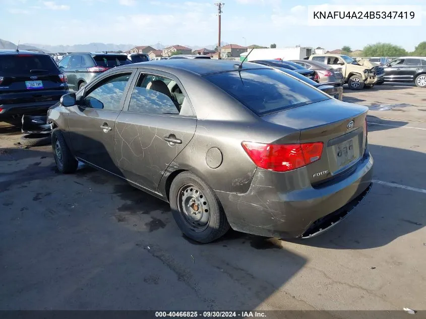 2011 Kia Forte Ex VIN: KNAFU4A24B5347419 Lot: 40466825