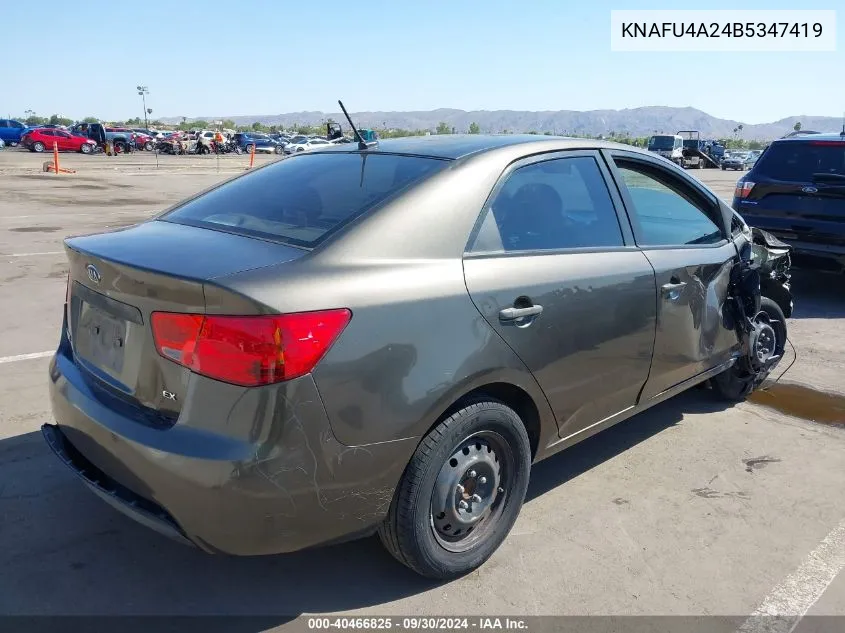 KNAFU4A24B5347419 2011 Kia Forte Ex