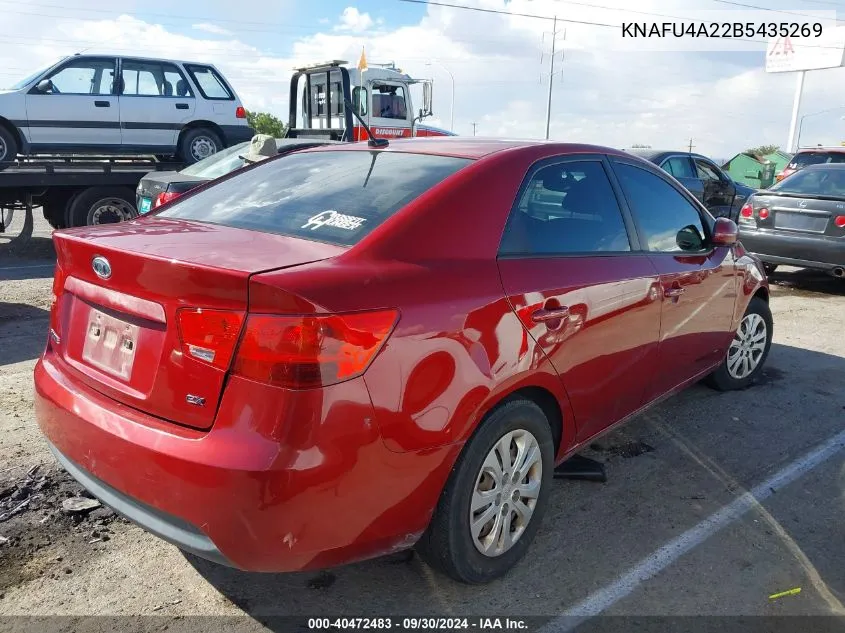 2011 Kia Forte Ex VIN: KNAFU4A22B5435269 Lot: 40472483