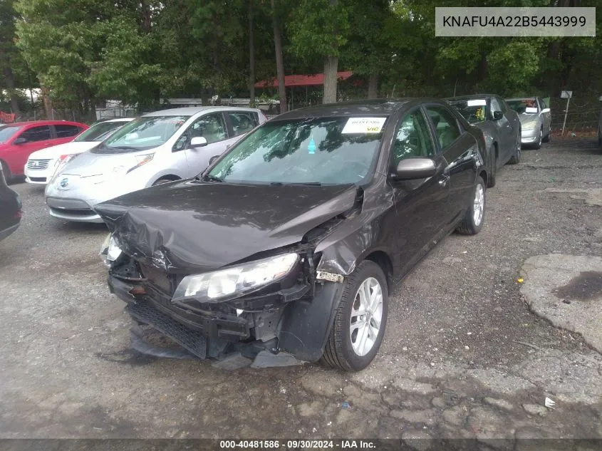 KNAFU4A22B5443999 2011 Kia Forte Ex