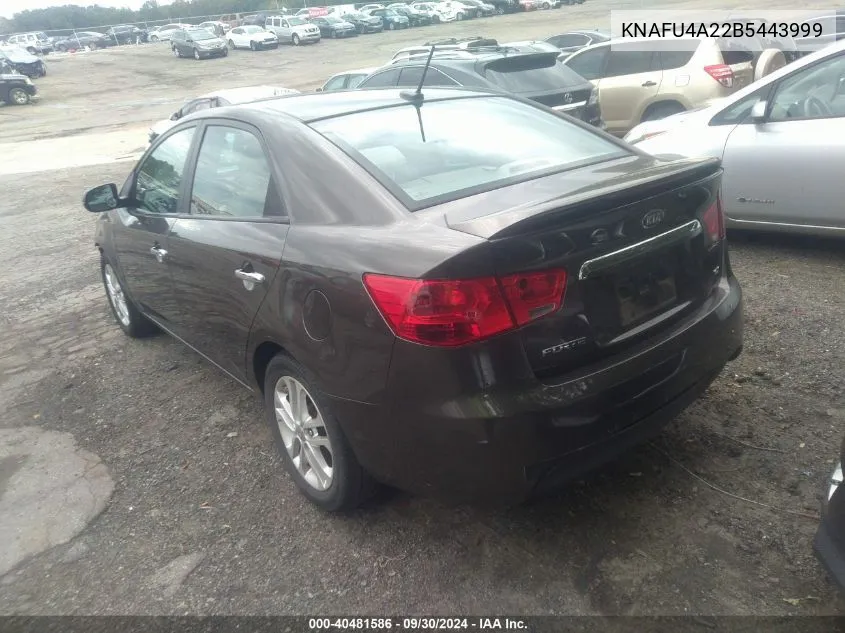 KNAFU4A22B5443999 2011 Kia Forte Ex