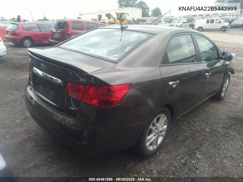 KNAFU4A22B5443999 2011 Kia Forte Ex