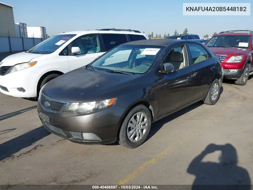 2011 Kia Forte Ex VIN: KNAFU4A20B5448182 Lot: 40486597