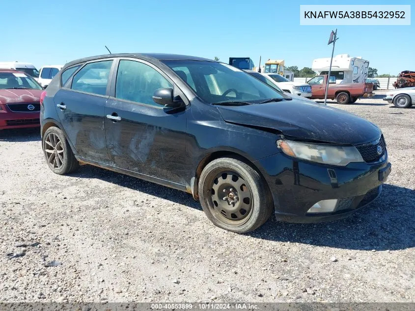 2011 Kia Forte Sx VIN: KNAFW5A38B5432952 Lot: 40553899