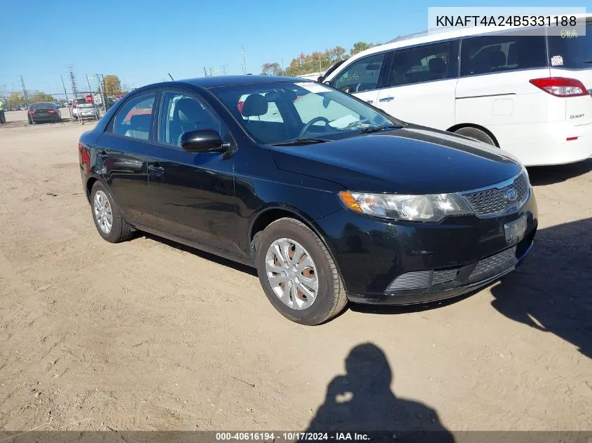 2011 Kia Forte Lx VIN: KNAFT4A24B5331188 Lot: 40616194