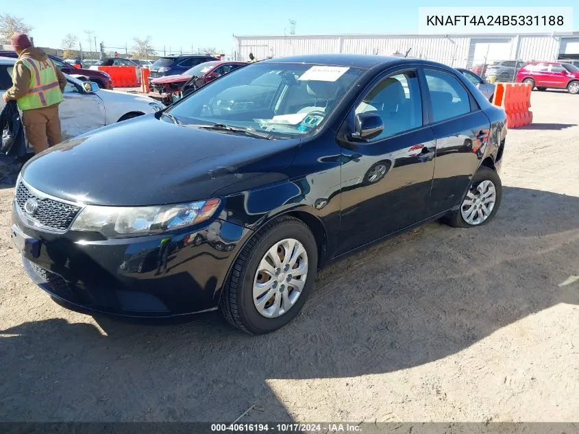 2011 Kia Forte Lx VIN: KNAFT4A24B5331188 Lot: 40616194