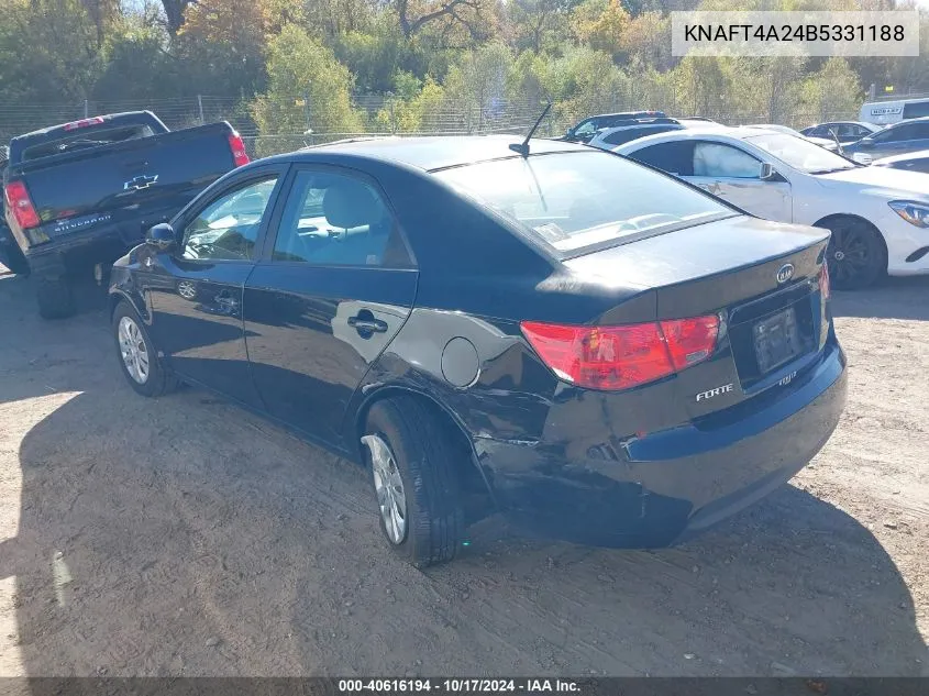 2011 Kia Forte Lx VIN: KNAFT4A24B5331188 Lot: 40616194