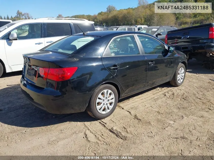 2011 Kia Forte Lx VIN: KNAFT4A24B5331188 Lot: 40616194