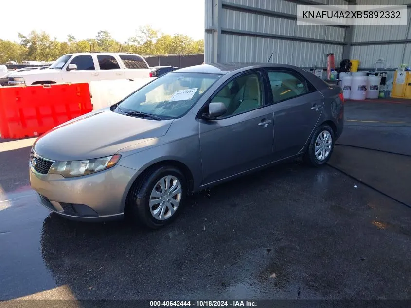 2011 Kia Forte Ex VIN: KNAFU4A2XB5892332 Lot: 40642444