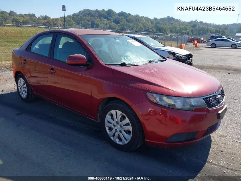 2011 Kia Forte Ex VIN: KNAFU4A23B5464652 Lot: 40660119