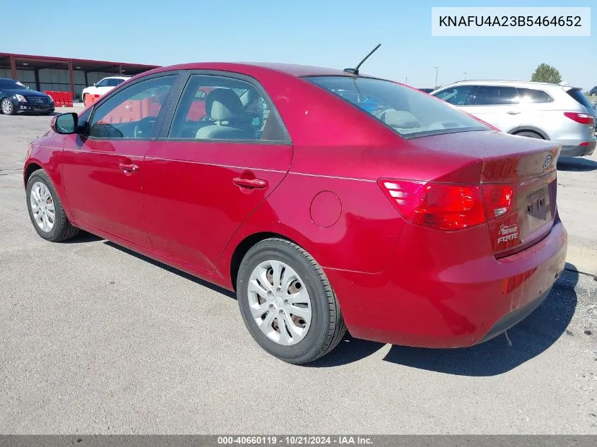 2011 Kia Forte Ex VIN: KNAFU4A23B5464652 Lot: 40660119