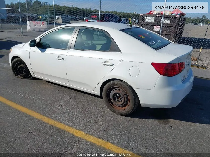 KNAFU4A28B5393478 2011 Kia Forte Ex