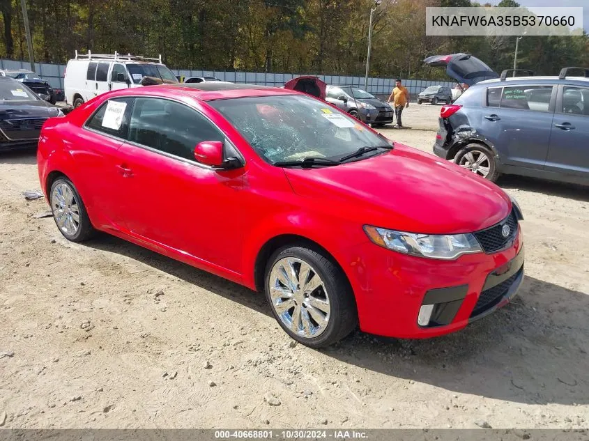 2011 Kia Forte Koup Sx VIN: KNAFW6A35B5370660 Lot: 40668801