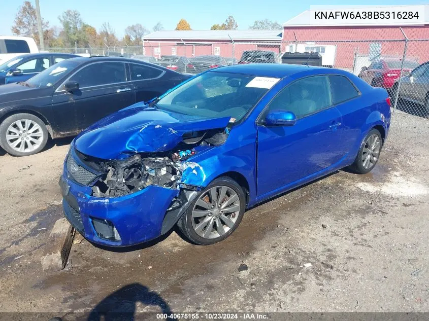 2011 Kia Forte Koup Sx VIN: KNAFW6A38B5316284 Lot: 40675155