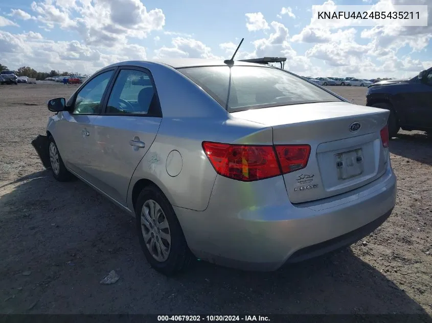 KNAFU4A24B5435211 2011 Kia Forte Ex