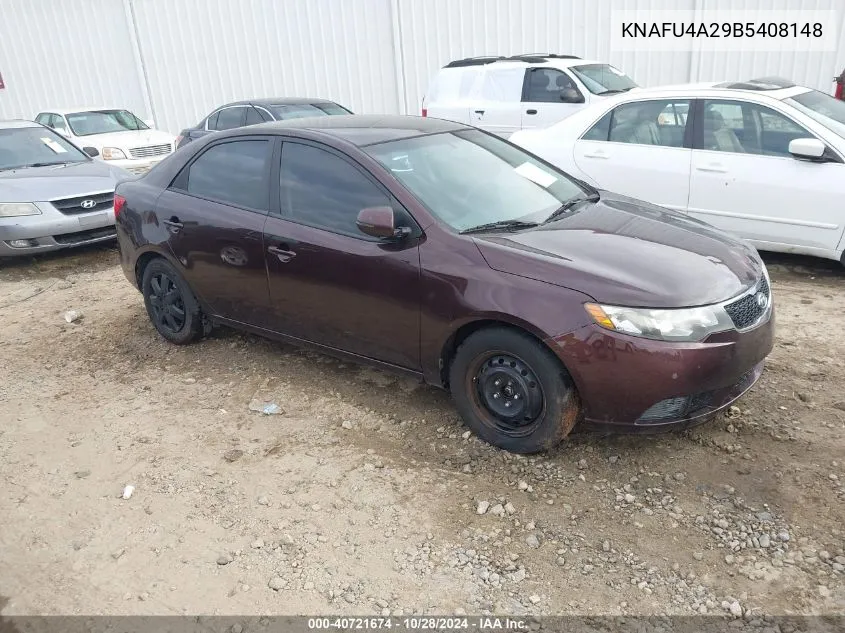 2011 Kia Forte Ex VIN: KNAFU4A29B5408148 Lot: 40721674