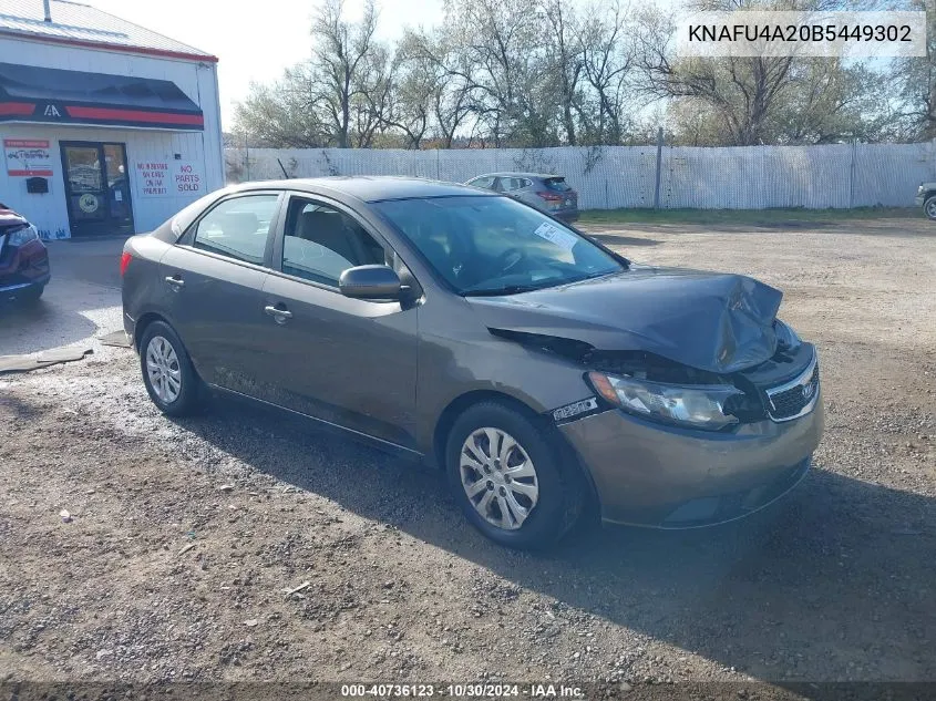 2011 Kia Forte Ex VIN: KNAFU4A20B5449302 Lot: 40736123