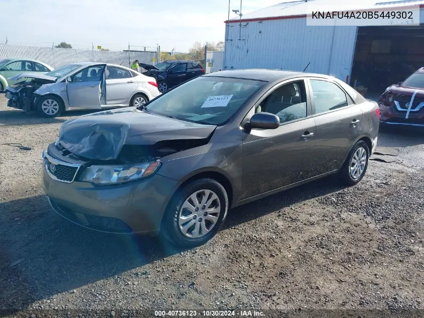 2011 Kia Forte Ex VIN: KNAFU4A20B5449302 Lot: 40736123