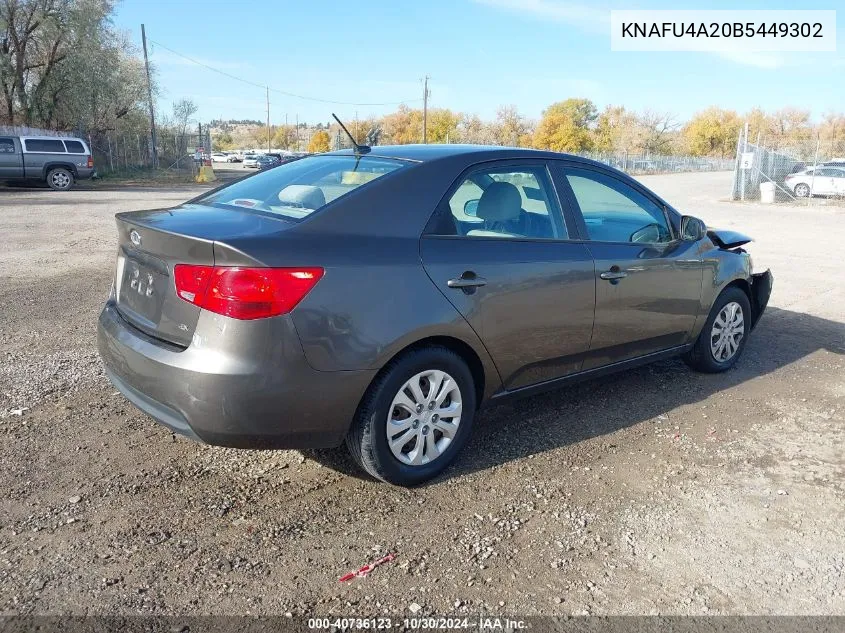 2011 Kia Forte Ex VIN: KNAFU4A20B5449302 Lot: 40736123