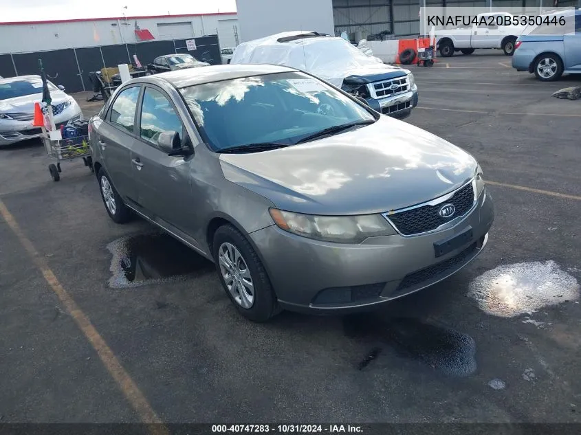 2011 Kia Forte Ex VIN: KNAFU4A20B5350446 Lot: 40747283