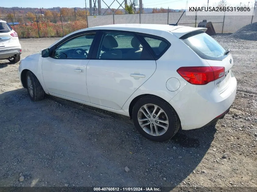 2011 Kia Forte Ex VIN: KNAFU5A26B5319806 Lot: 40760512