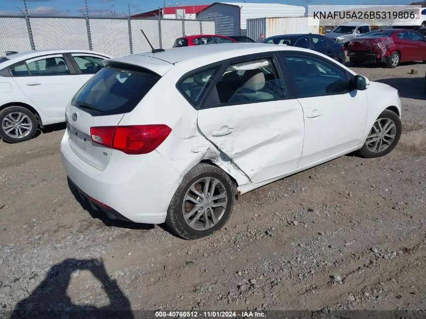 2011 Kia Forte Ex VIN: KNAFU5A26B5319806 Lot: 40760512