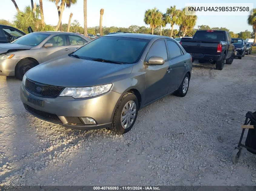 2011 Kia Forte Ex VIN: KNAFU4A29B5357508 Lot: 40765093