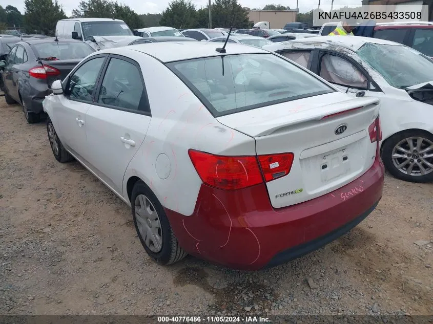 KNAFU4A26B5433508 2011 Kia Forte Ex