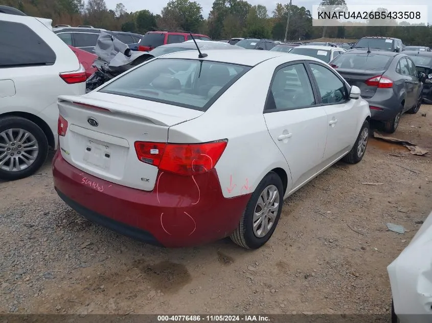 KNAFU4A26B5433508 2011 Kia Forte Ex