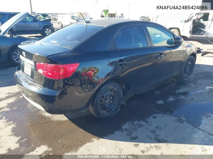 2011 Kia Forte Ex VIN: KNAFU4A24B5424886 Lot: 40790909