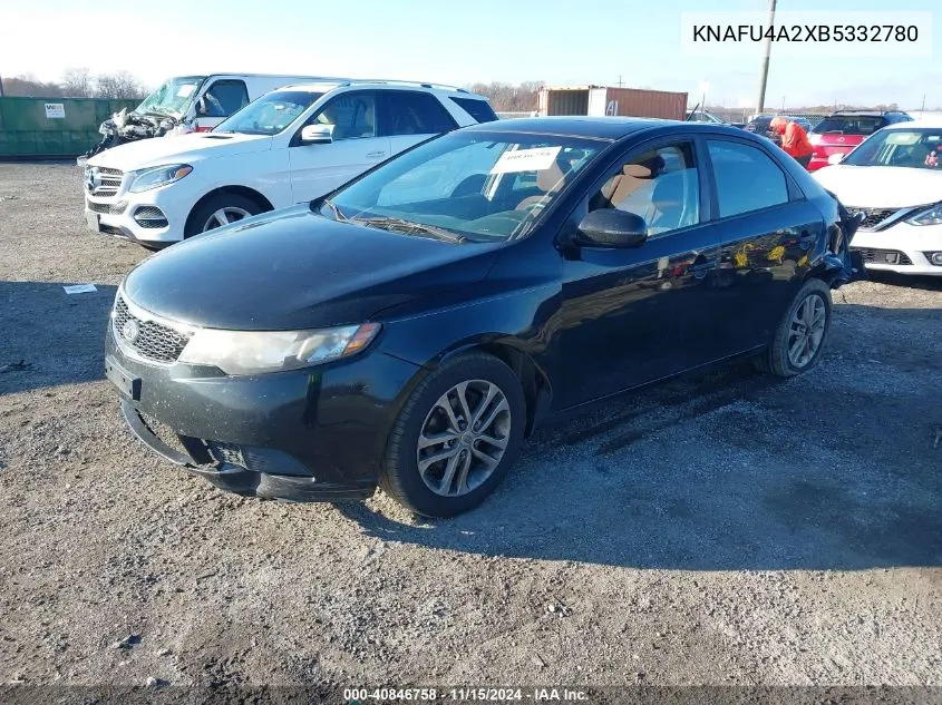 2011 Kia Forte Ex VIN: KNAFU4A2XB5332780 Lot: 40846758