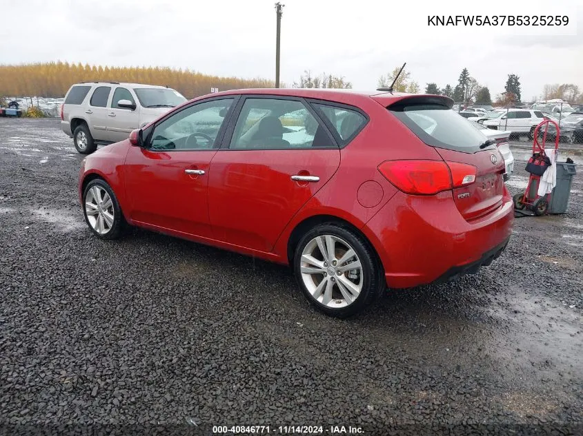 KNAFW5A37B5325259 2011 Kia Forte Sx