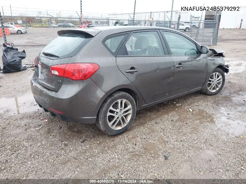 KNAFU5A24B5379292 2011 Kia Forte Ex